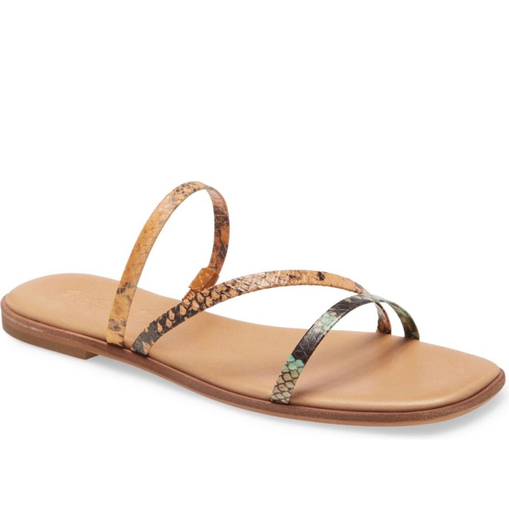 Madewell The Lyra Snake Print Slide Sandal, Sz 6.5 - Picture 2 of 13